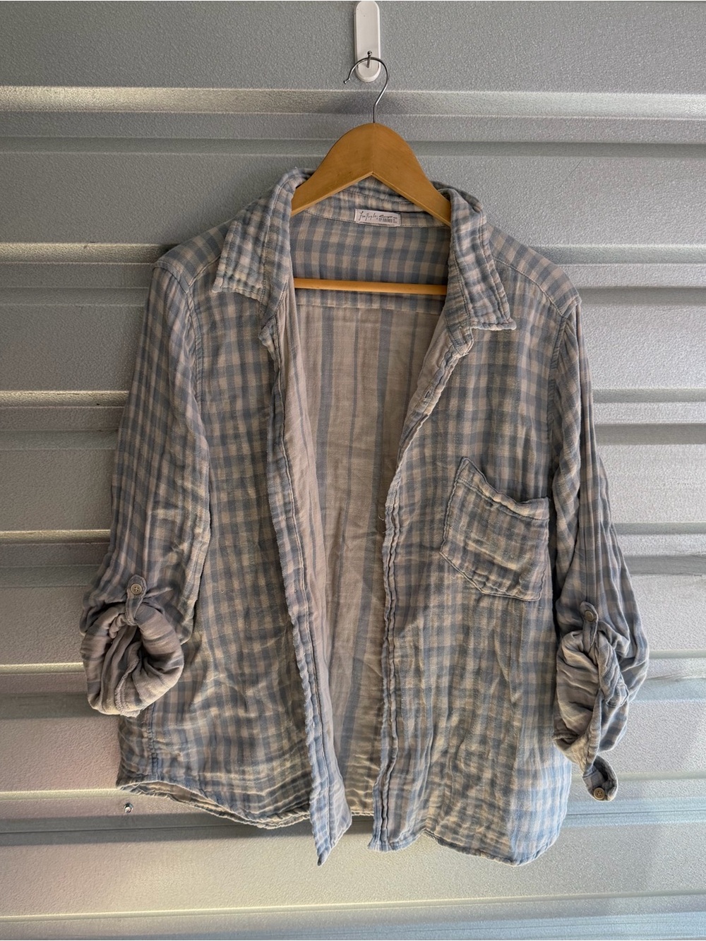 CP Shades x free people gingham button up